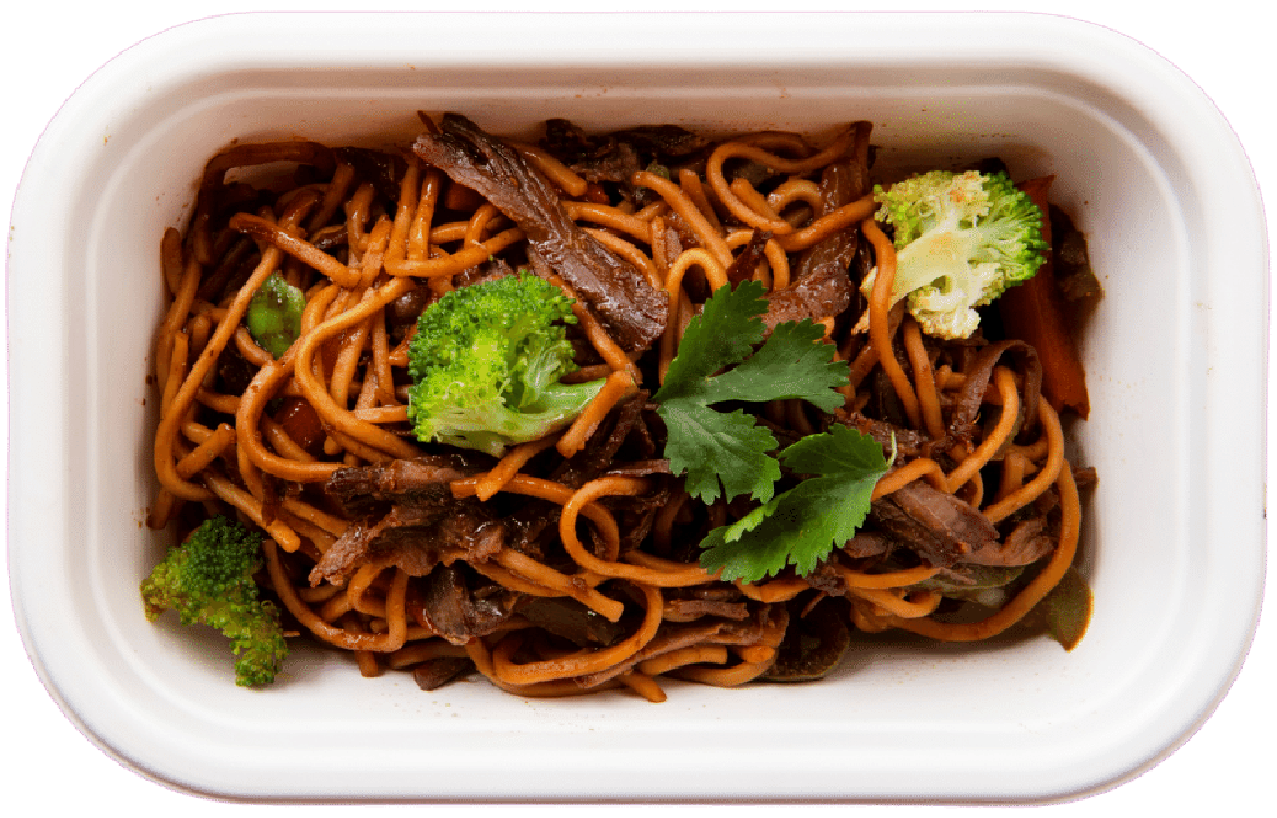 Spiermassa- Beef teriyaki noodles